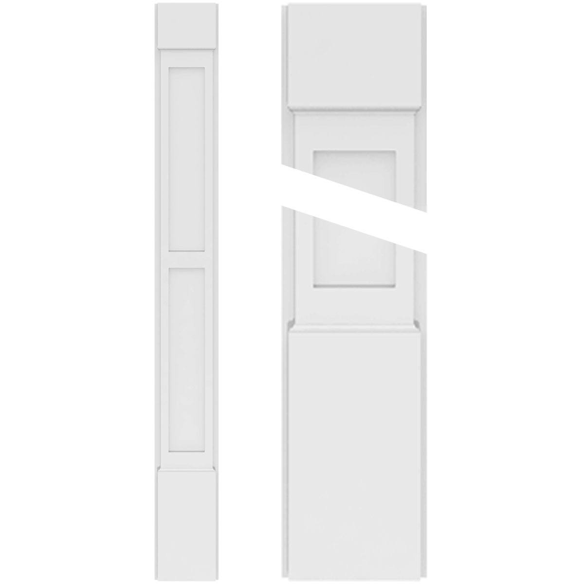 Two Equal Flat Panel PVC Pilaster C73682
