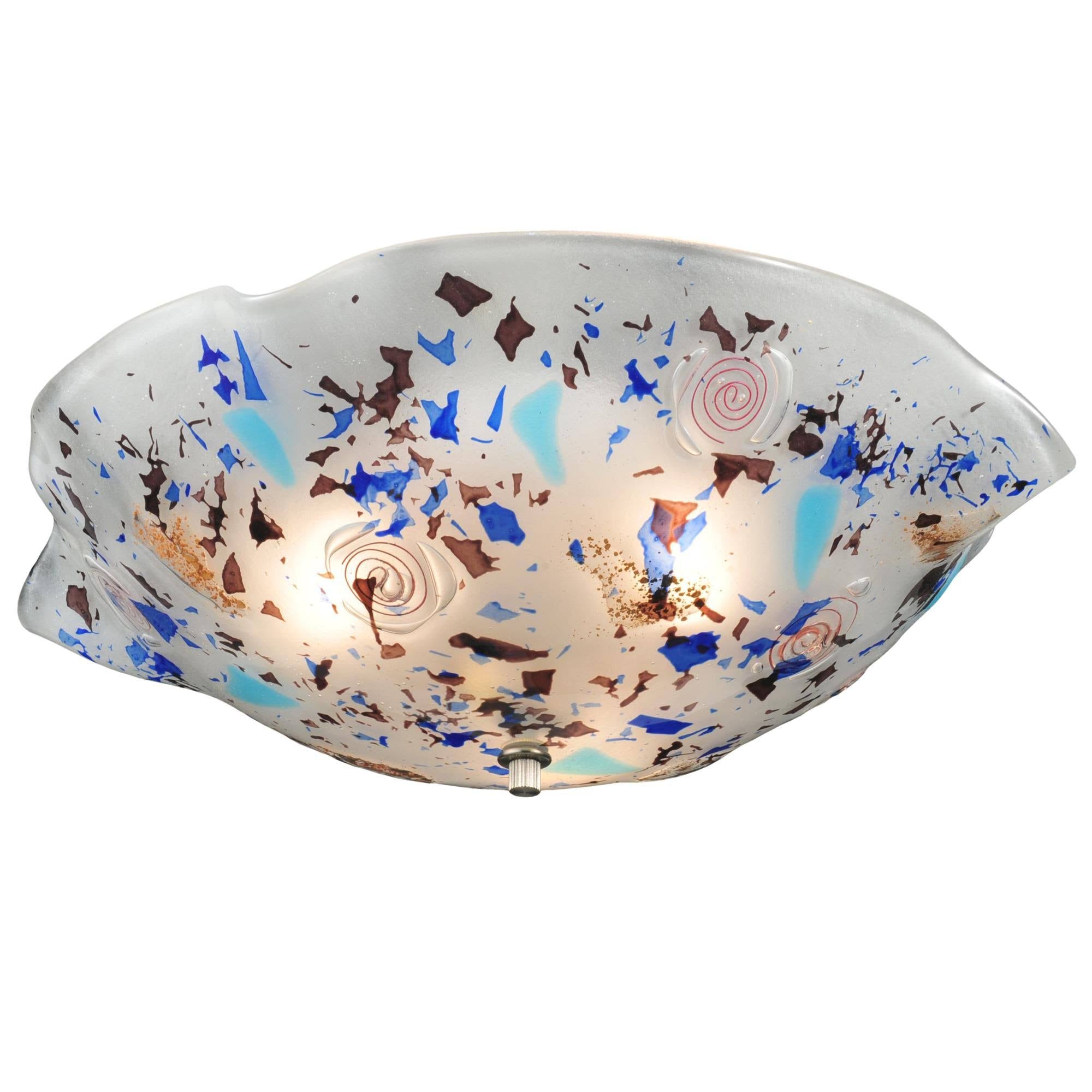 Organic Slumped Glass Flushmount S933