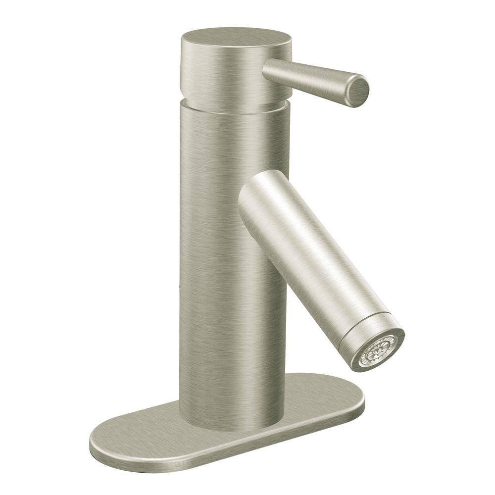 Brushed Nickel Single Hole 1-Handle Bathroom Faucet Y65647