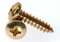 #8-18 x 3/8 Sheet Metal Screw Phillips Pan Head Type AB Low Carbon Steel Yellow Zinc Plated Pk 10000 F1939