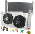 Aluminum Radiator 3 Row with Shroud and 2 x 14 Fan Relay Pack of 2 G325