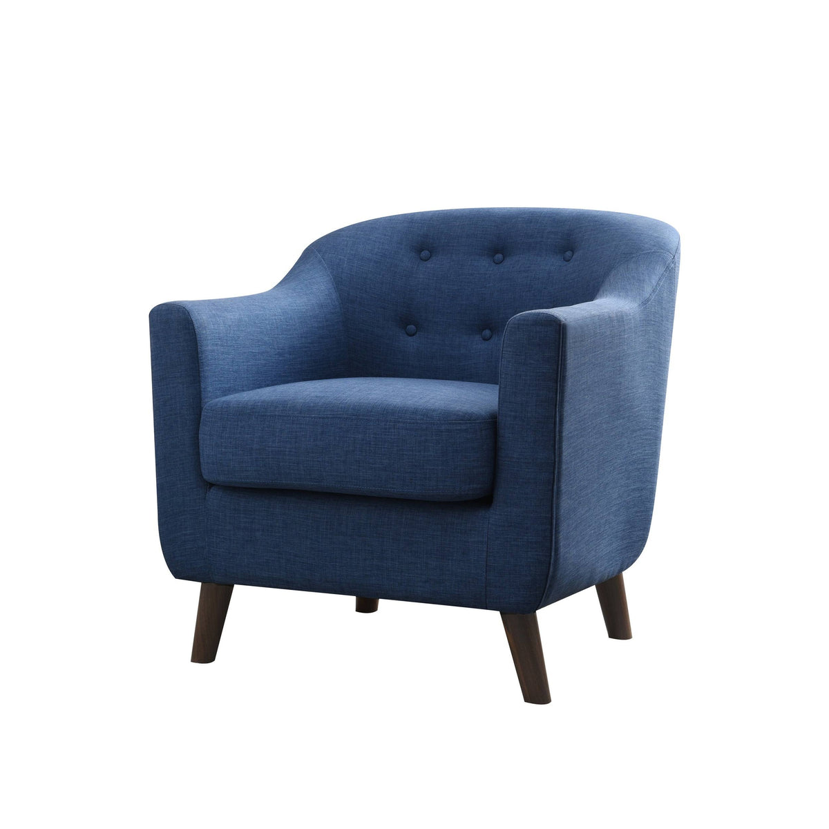 Light Blue Fabric Barrel Club Chair H61568