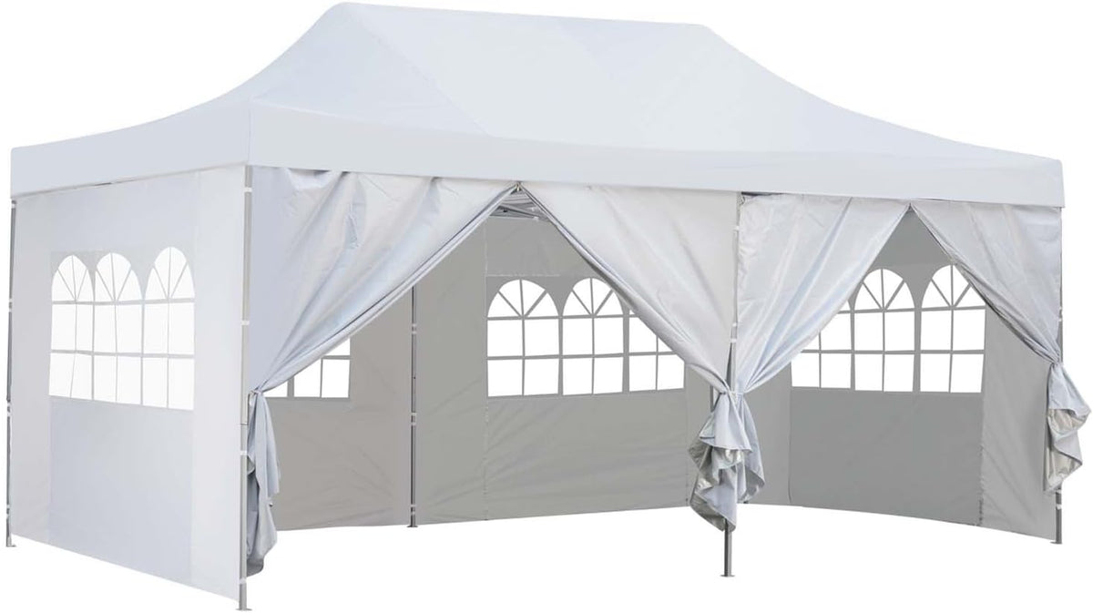 White Pop up Canopy Tent with Removable Side Walls M887645