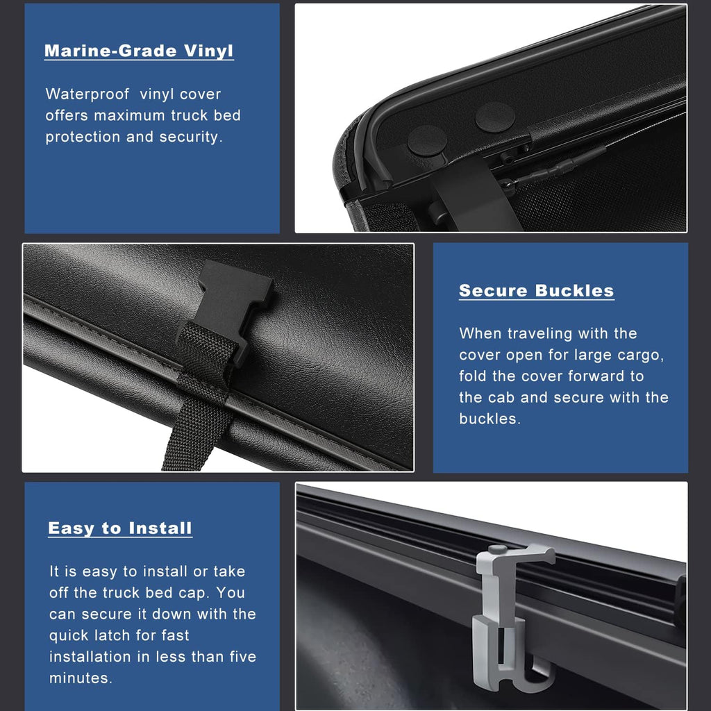 6.5FT Roll Up Tonneau Truck Bed Cover P3294