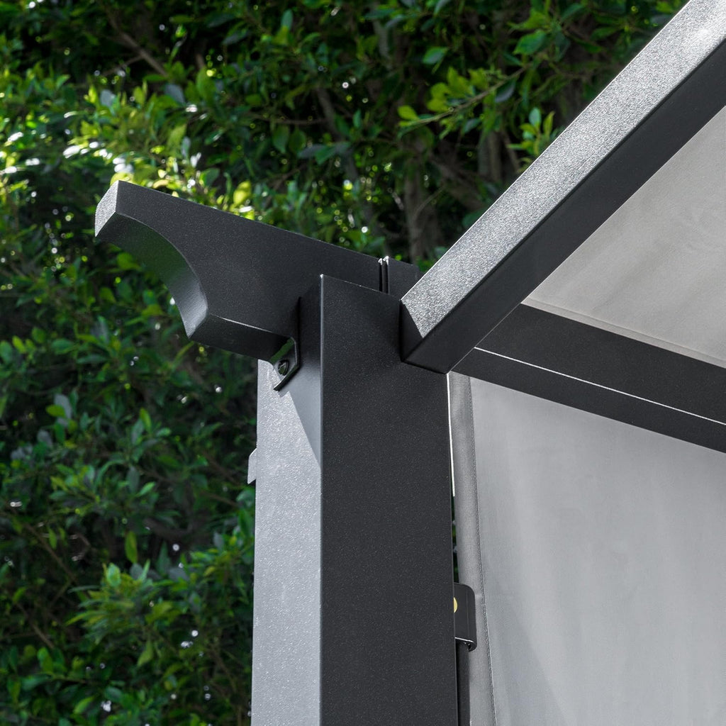 8 x 10 Ft. Metal Pergola with Adjustable Gray Canopy R439