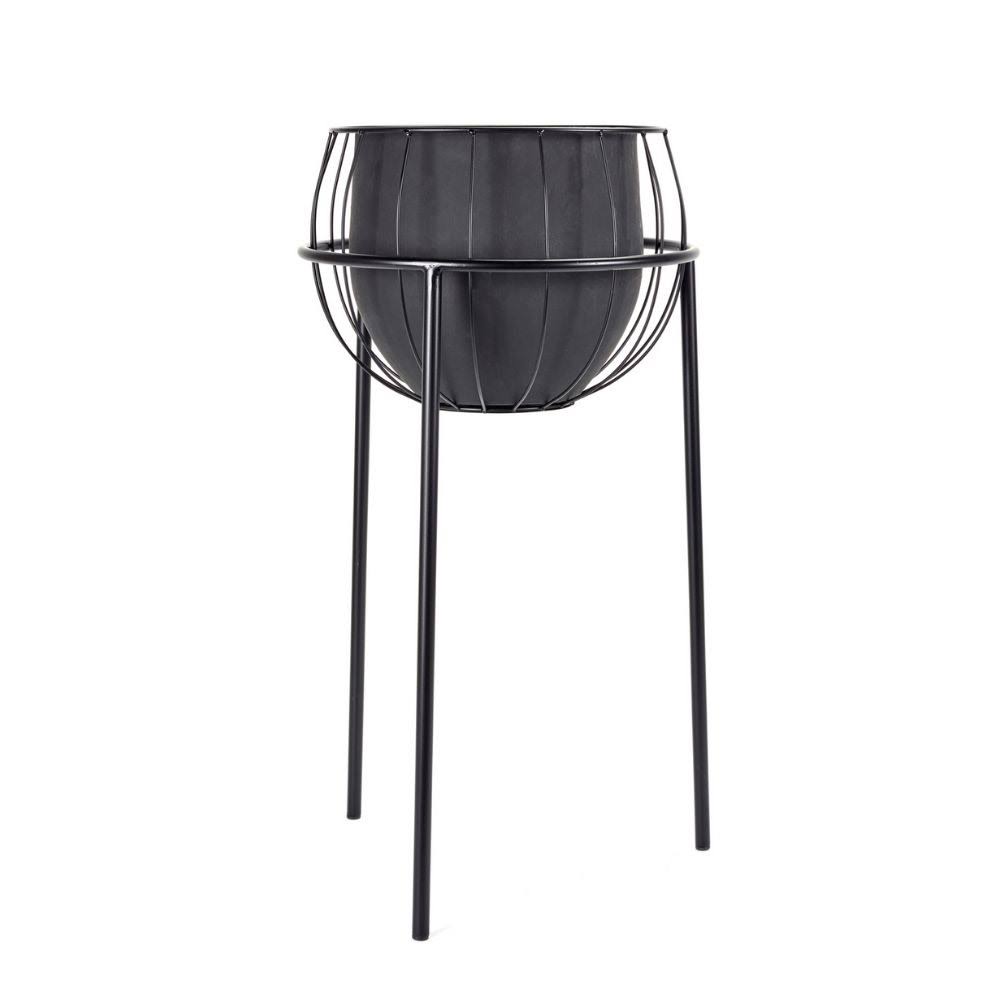 Black Plant Stand Cage with Pot K2809