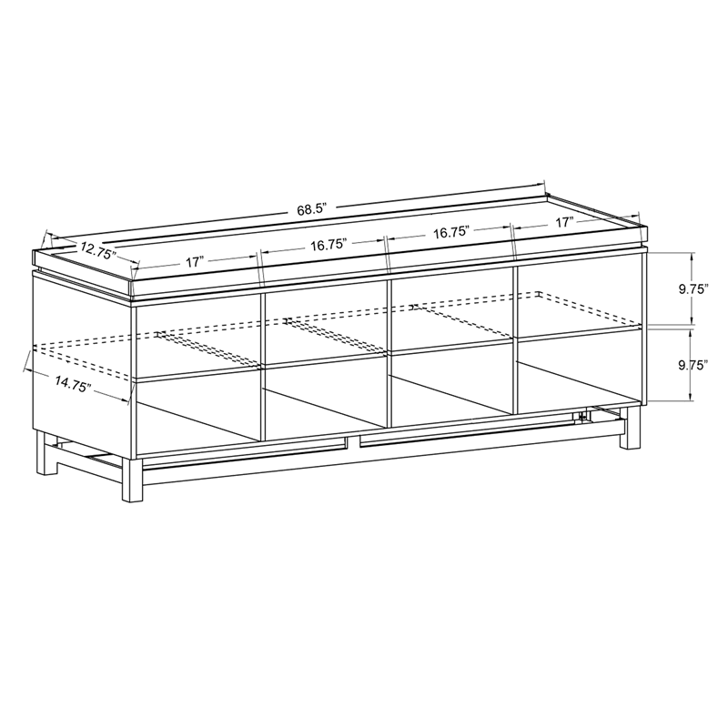 Distressed Gray Wood Buffet B483