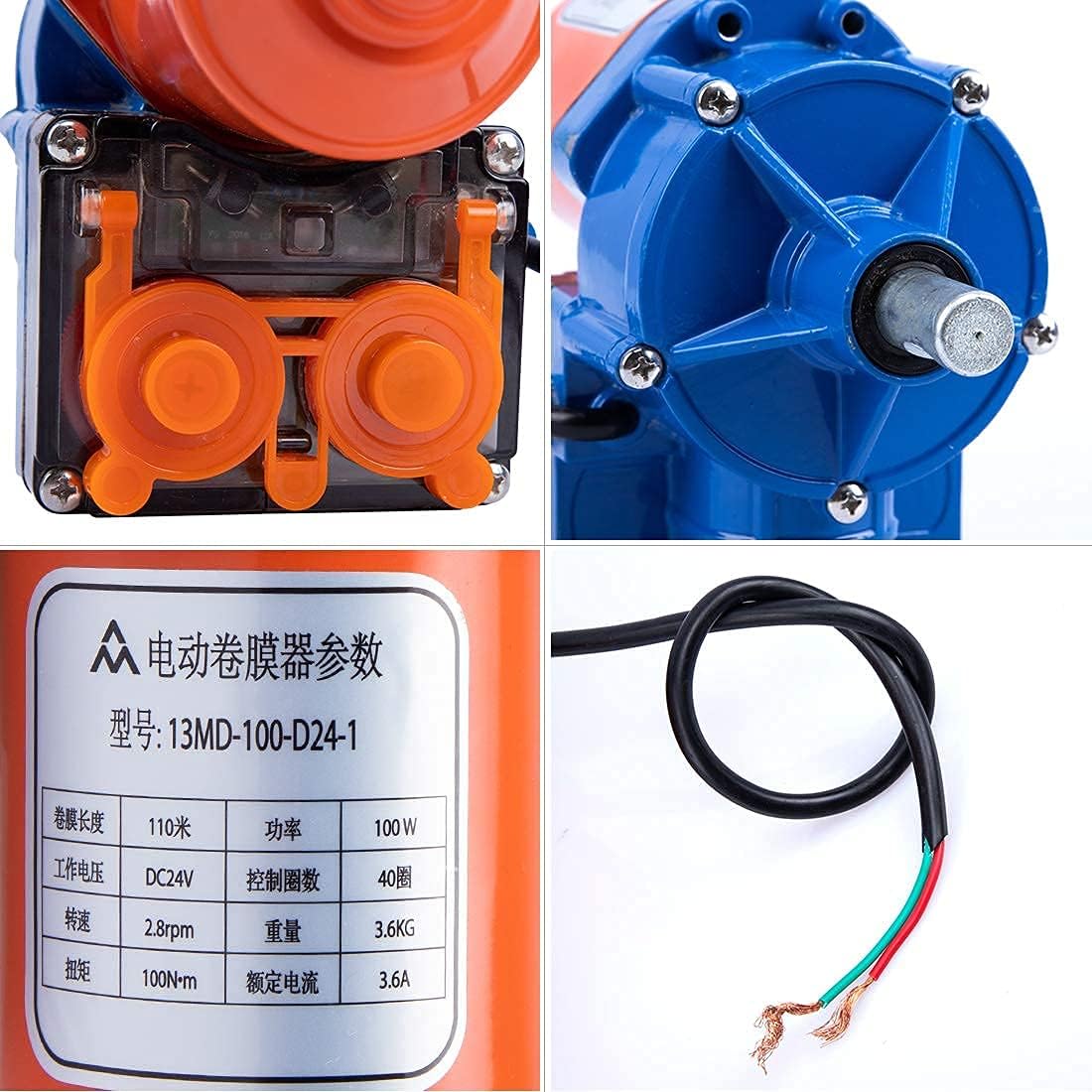 Electric Greenhouse Roll Up Motor 24V 100W L980930