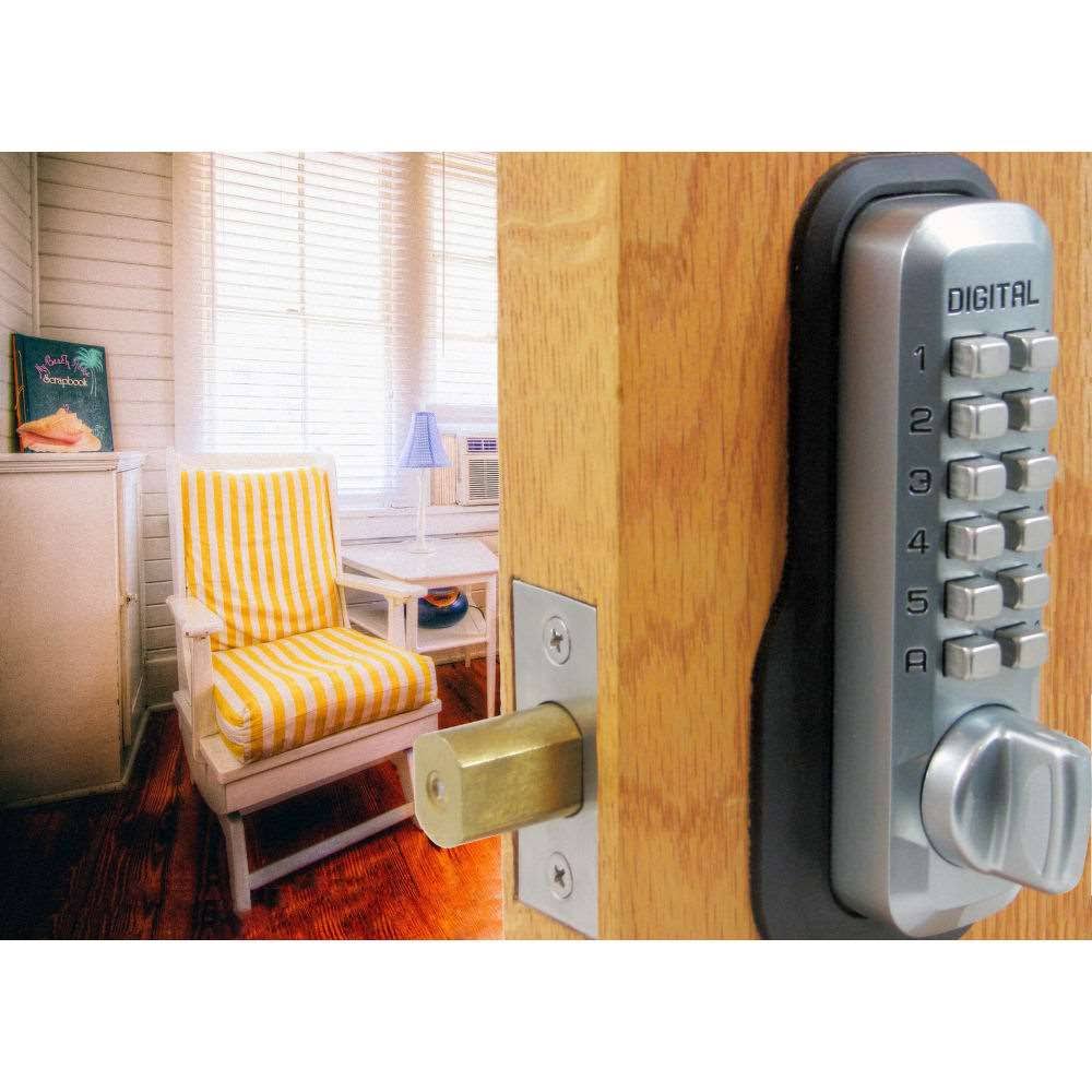 Satin Brass Mechanical Keyless Combination Deadbolt Lock U290968