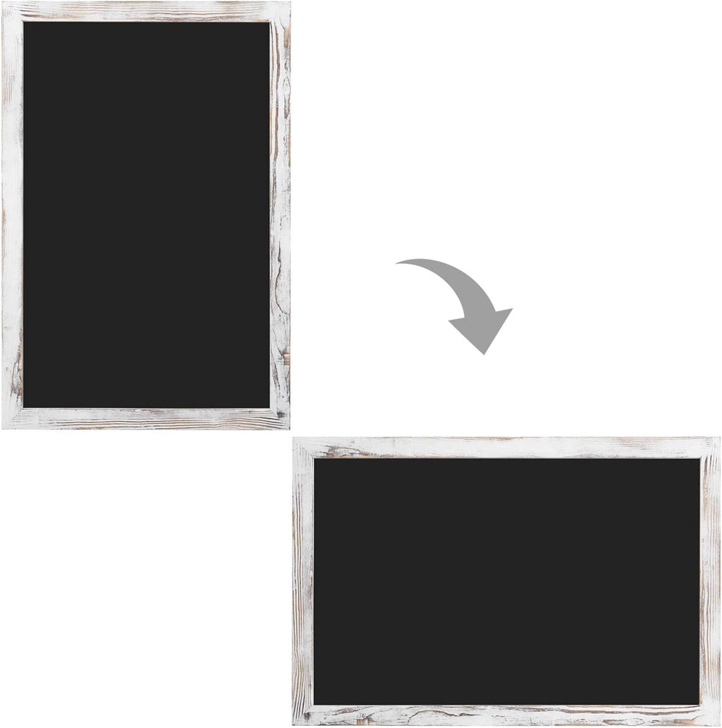 Shabby Whitewashed Wood Framed Chalkboard Sign Pack of 2 G813