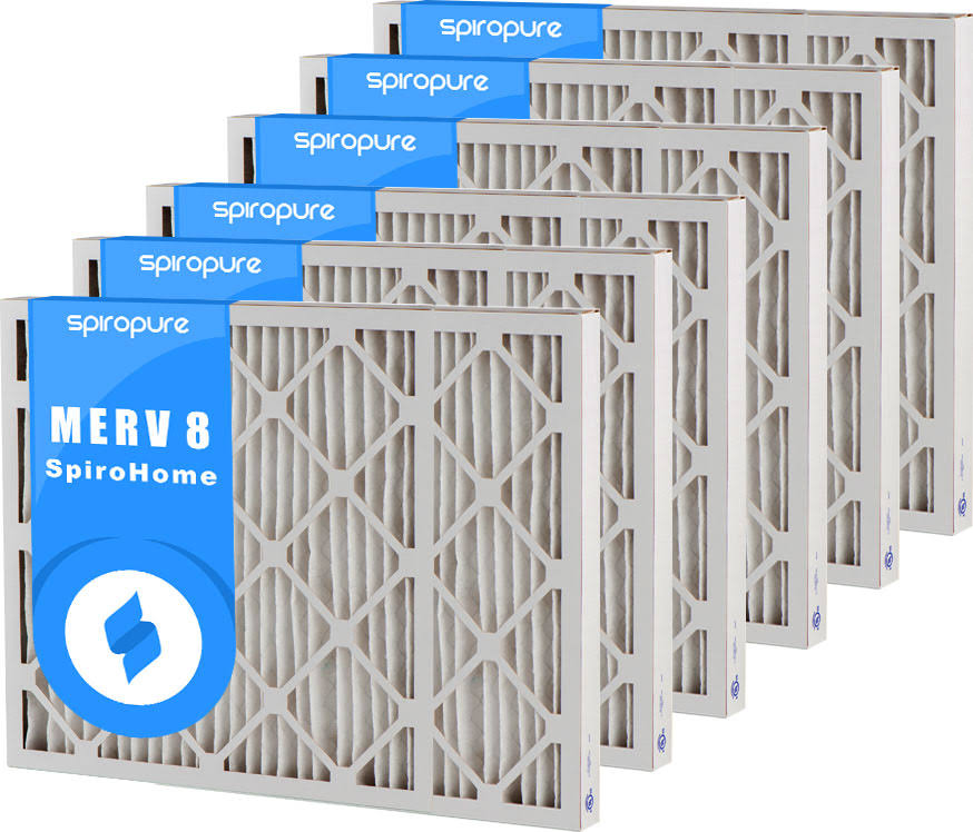 6 Pack MERV 8 Pleated Air Filters E469