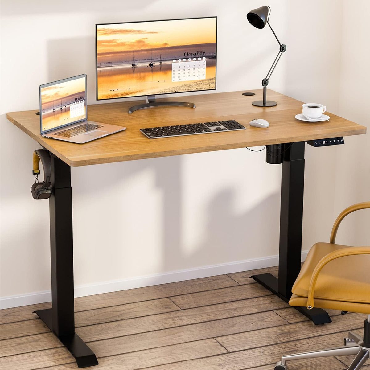 Height Adjustable Electric Standing Desk with Splice Board V6808