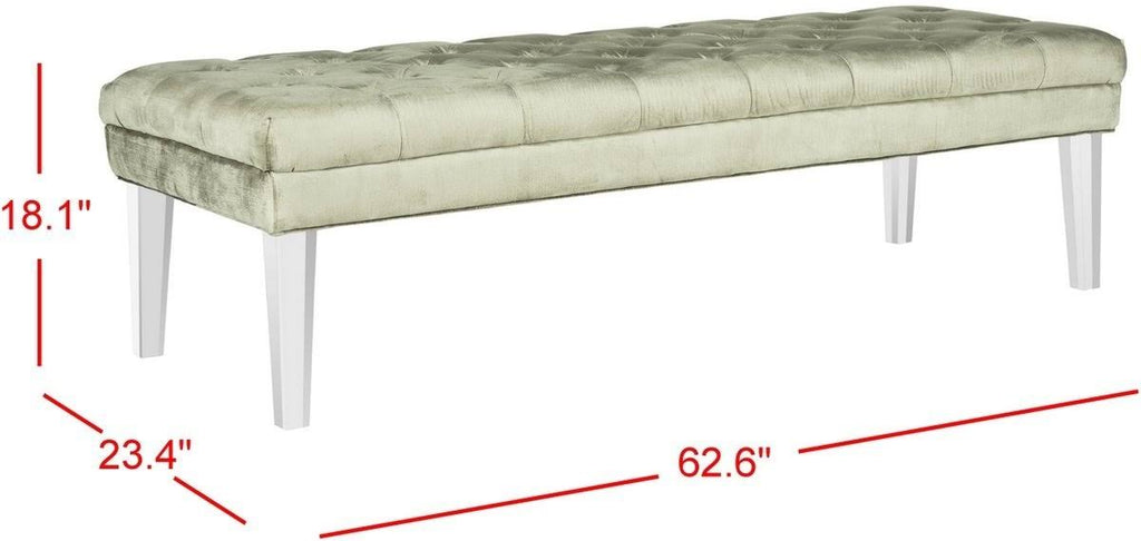 Cyan Tufted Bench R7167