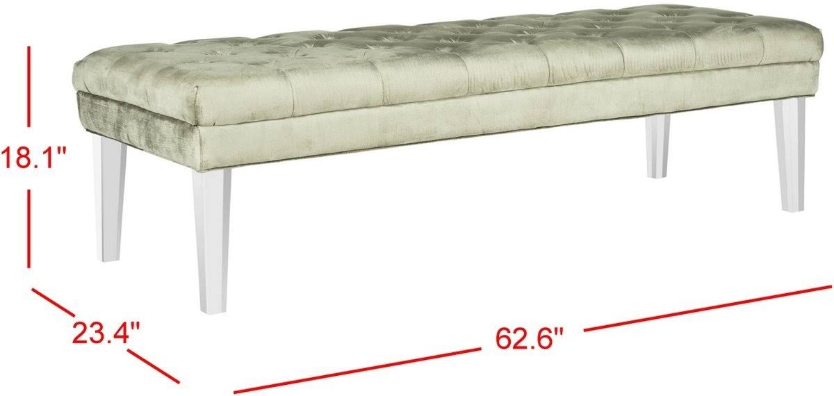 Cyan Tufted Bench R7167