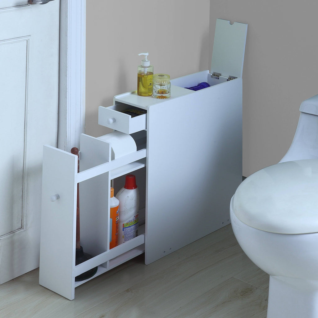 White Bathroom Floor Cabinet T6375