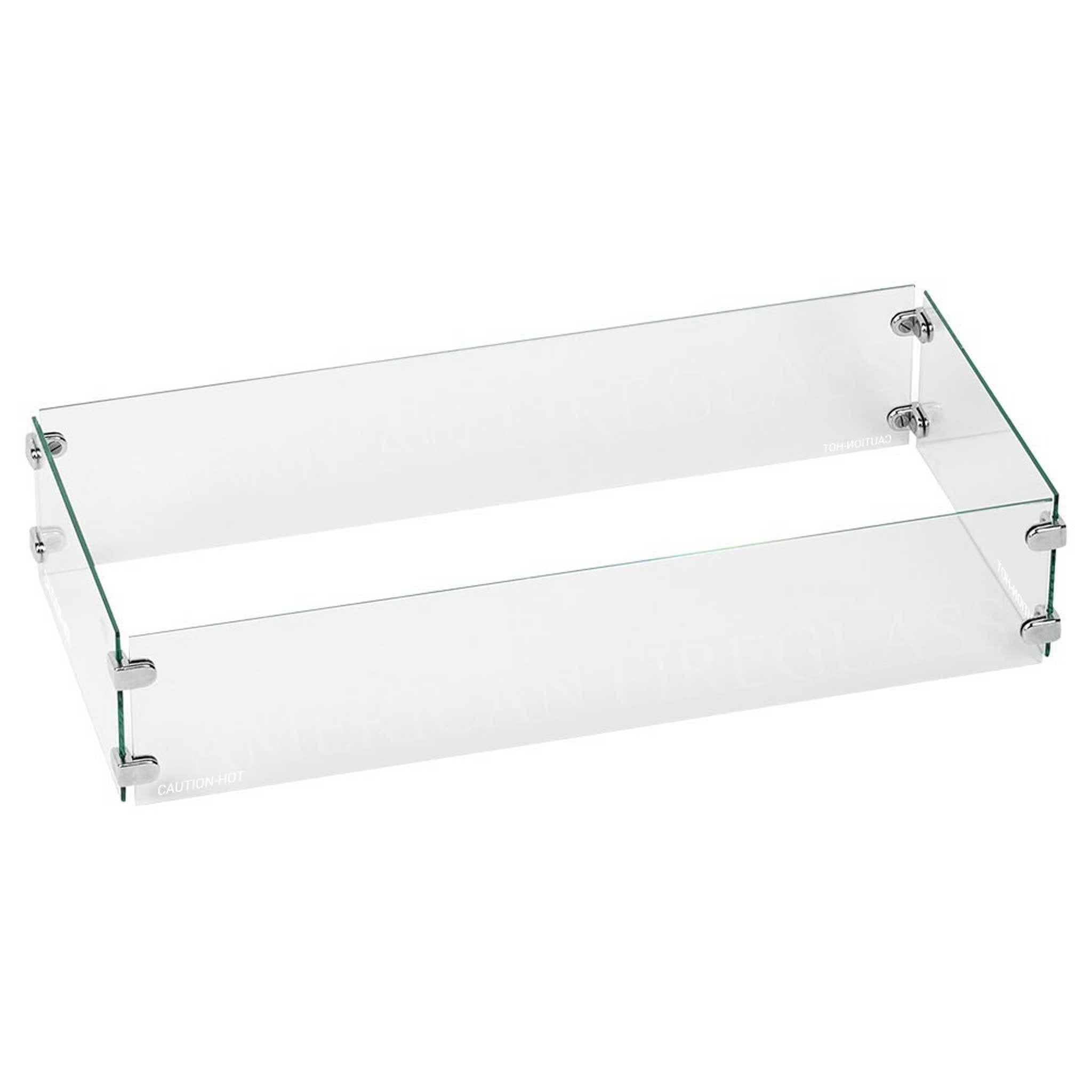 Tempered Glass Flame Guard for Drop-In Fire Pit Pan Z8516