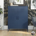 Navy Blue 2 Door Metal Locker Cabinet T3825