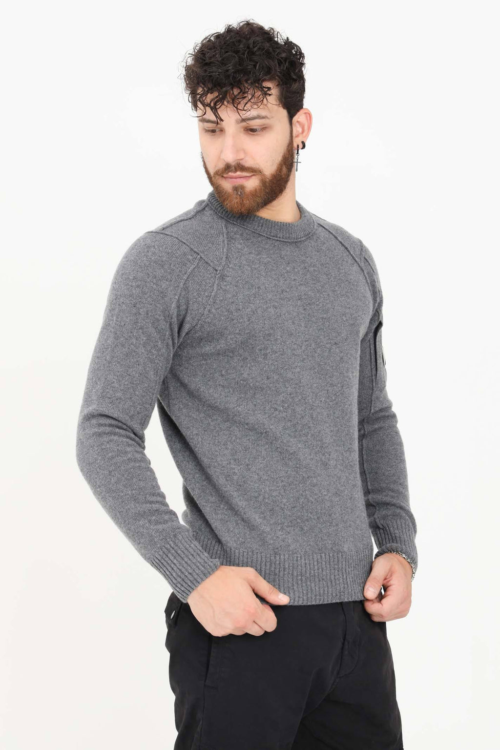 Melange Grey Crewneck Jumper W4464