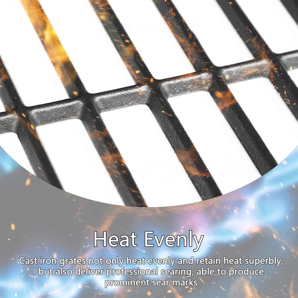 Cast Iron BBQ Grill Grates, 18 Inch, Set of 2 V807400