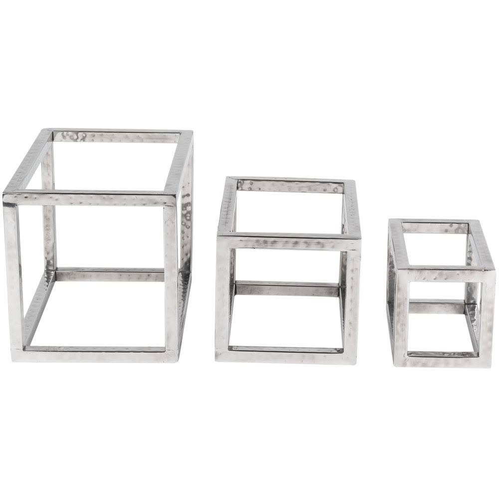 Hammered Stainless Steel Frame Riser Set Y629692