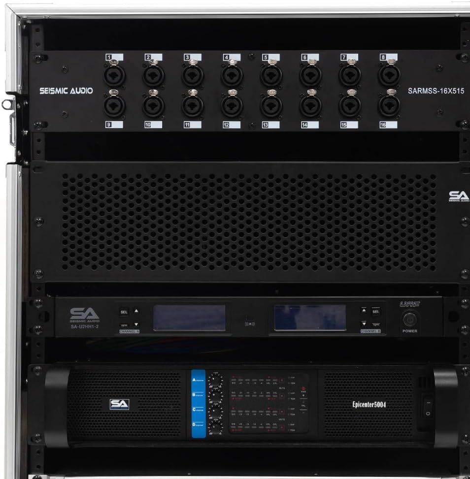12U Pro Audio DJ Road Rack Case with Casters O69560