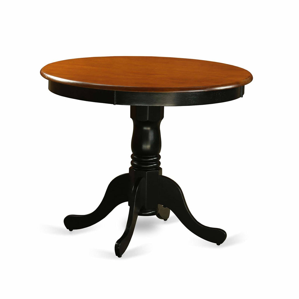 Antique Table Round with Black and Cherry Finish O74004