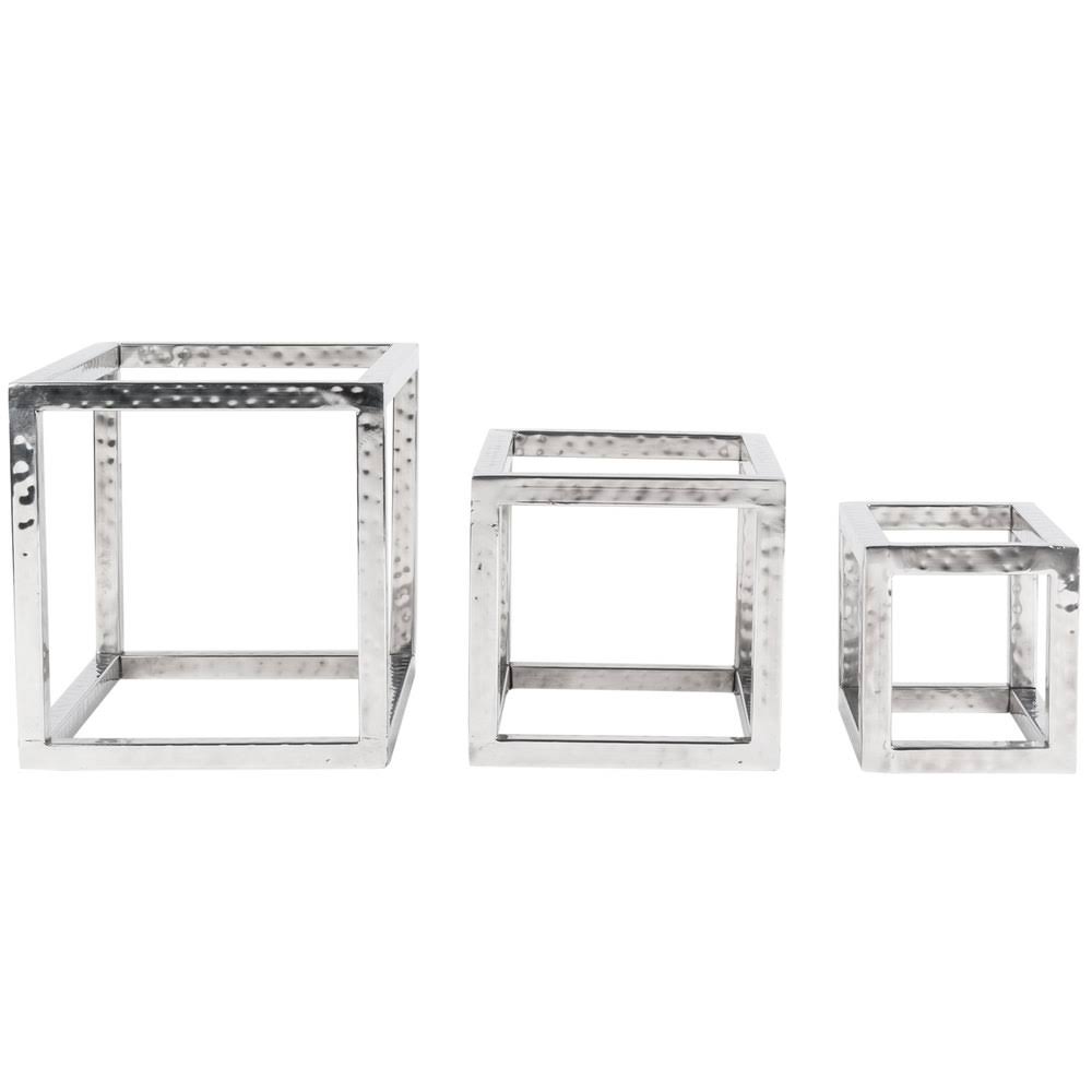 Hammered Stainless Steel Frame Riser Set Y629692