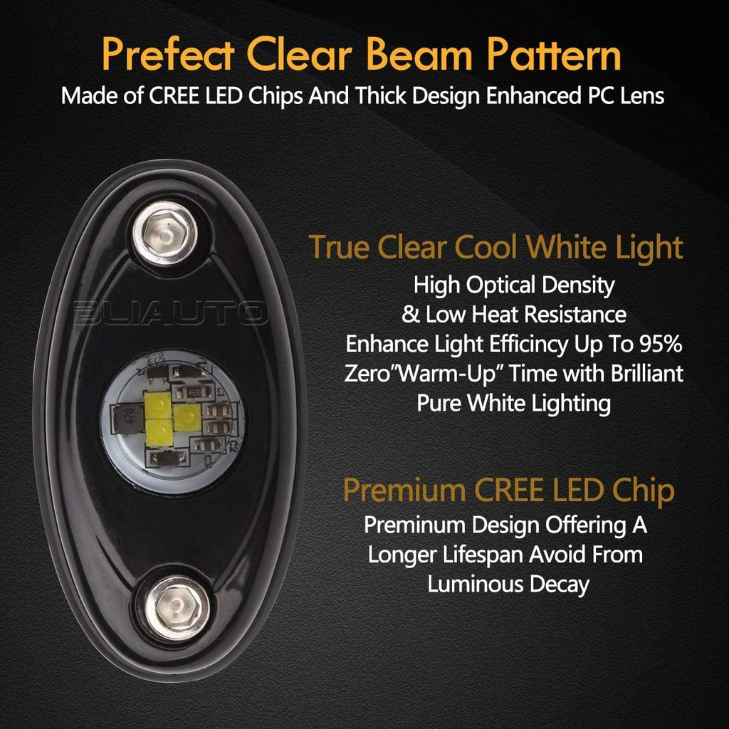White 12PCS LED Rock Lights H301063