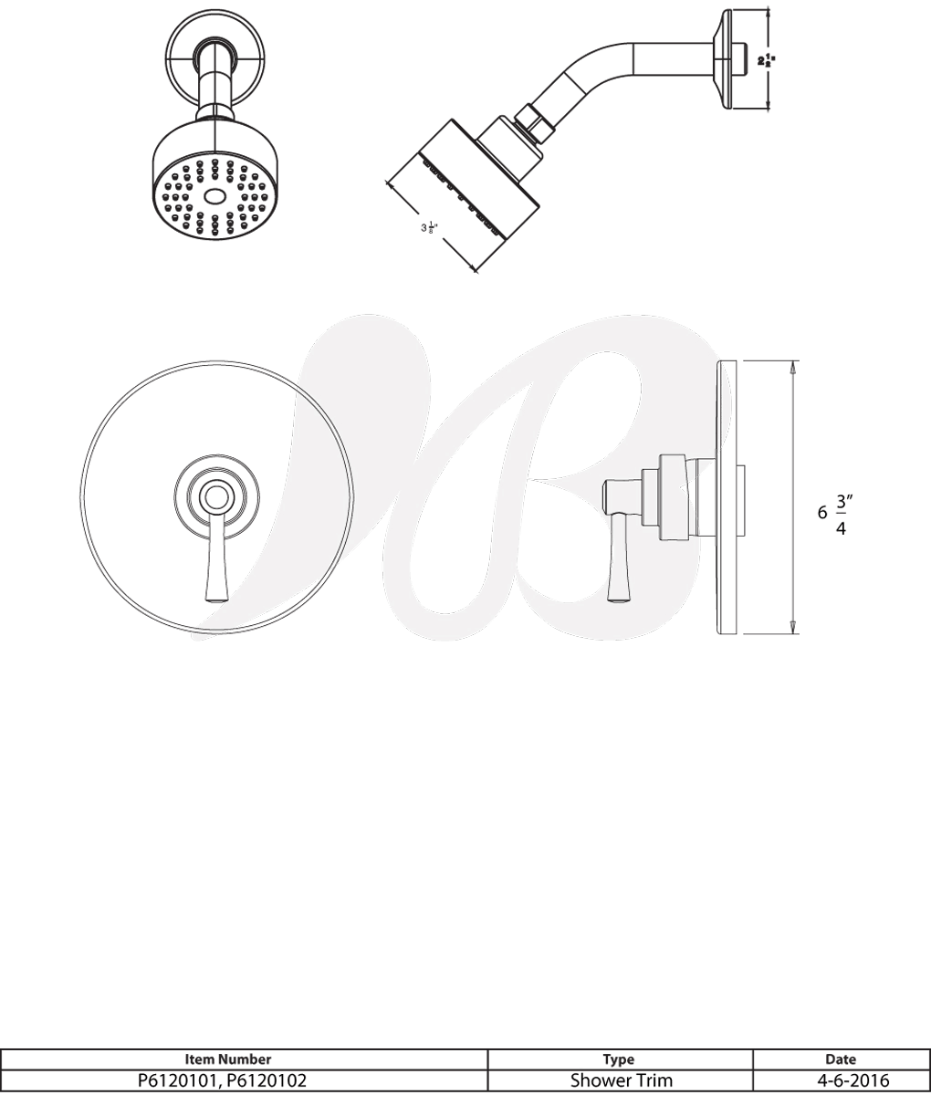 Satin Nickel Shower Trim C520110