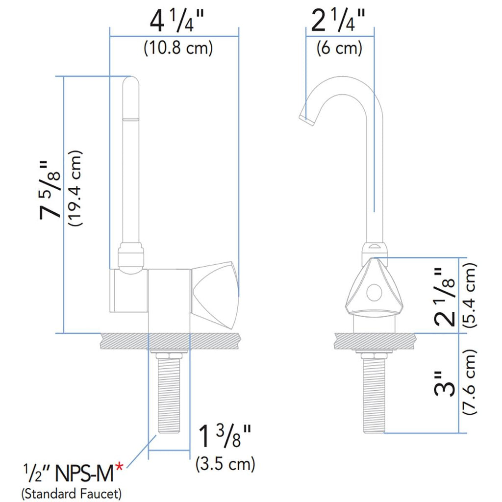 Folding Tap with J-Spout I325646