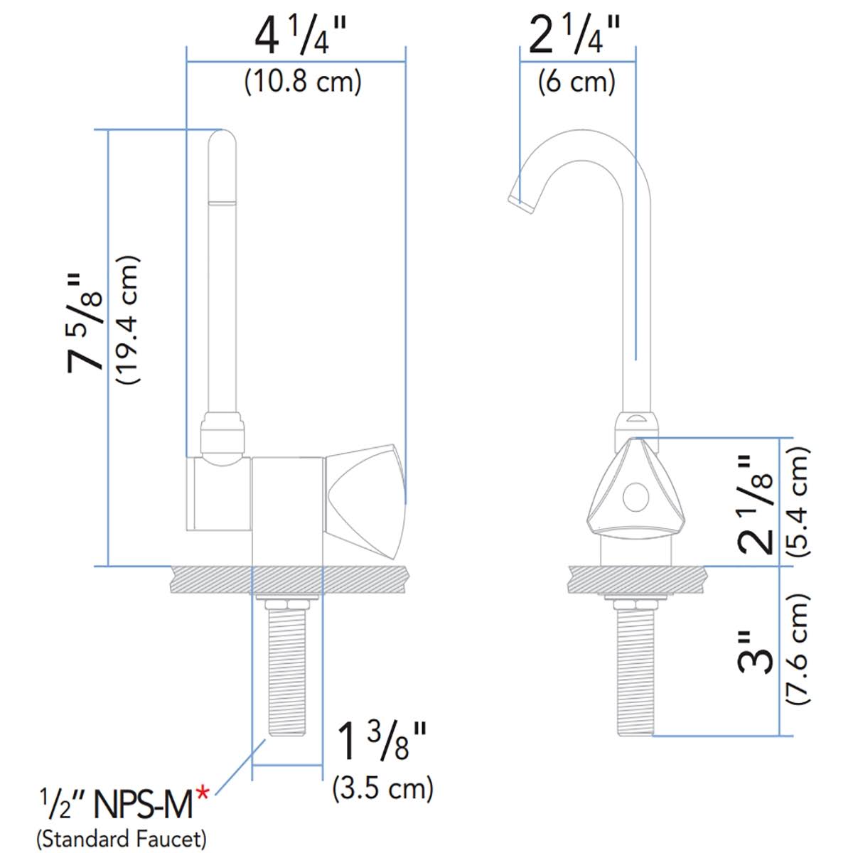 Folding Tap with J-Spout I325646