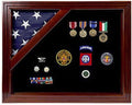 American Corner Flag and Medal Display Case S6169