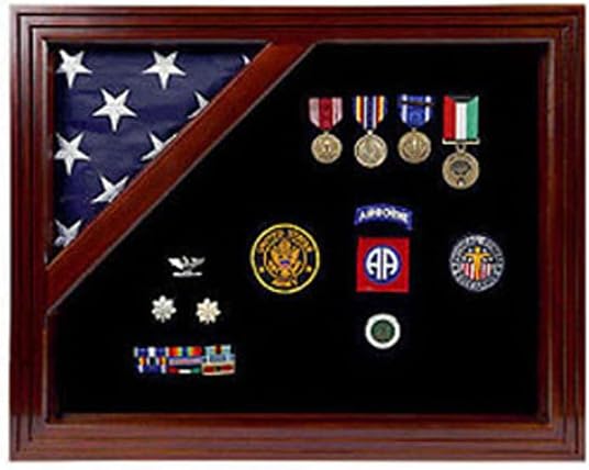 American Corner Flag and Medal Display Case S6169