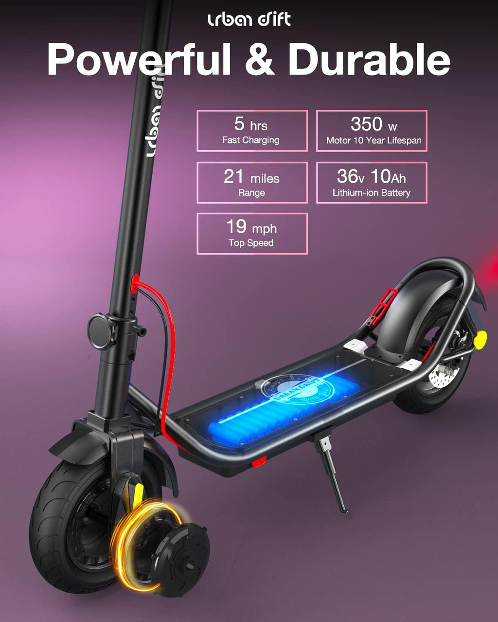 Black Foldable Electric Scooter W584172