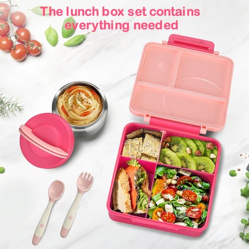 Black Bento Lunch Box Set with 8oz Soup Thermo and Insulated Lunch Bag T89147