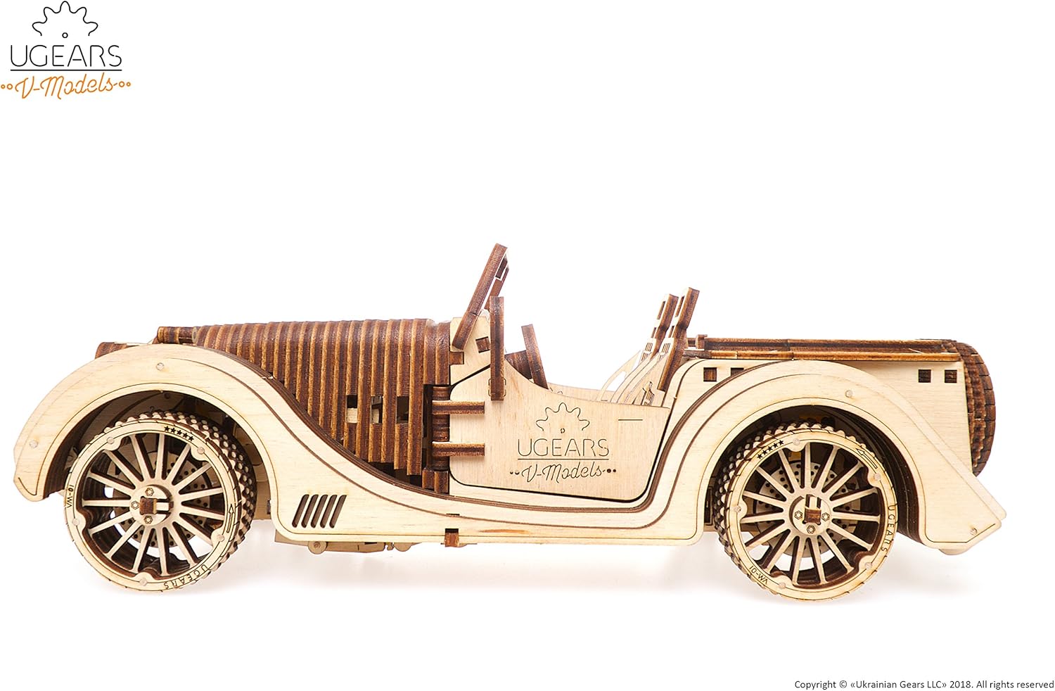3-D Wooden Puzzle Roadster Y756