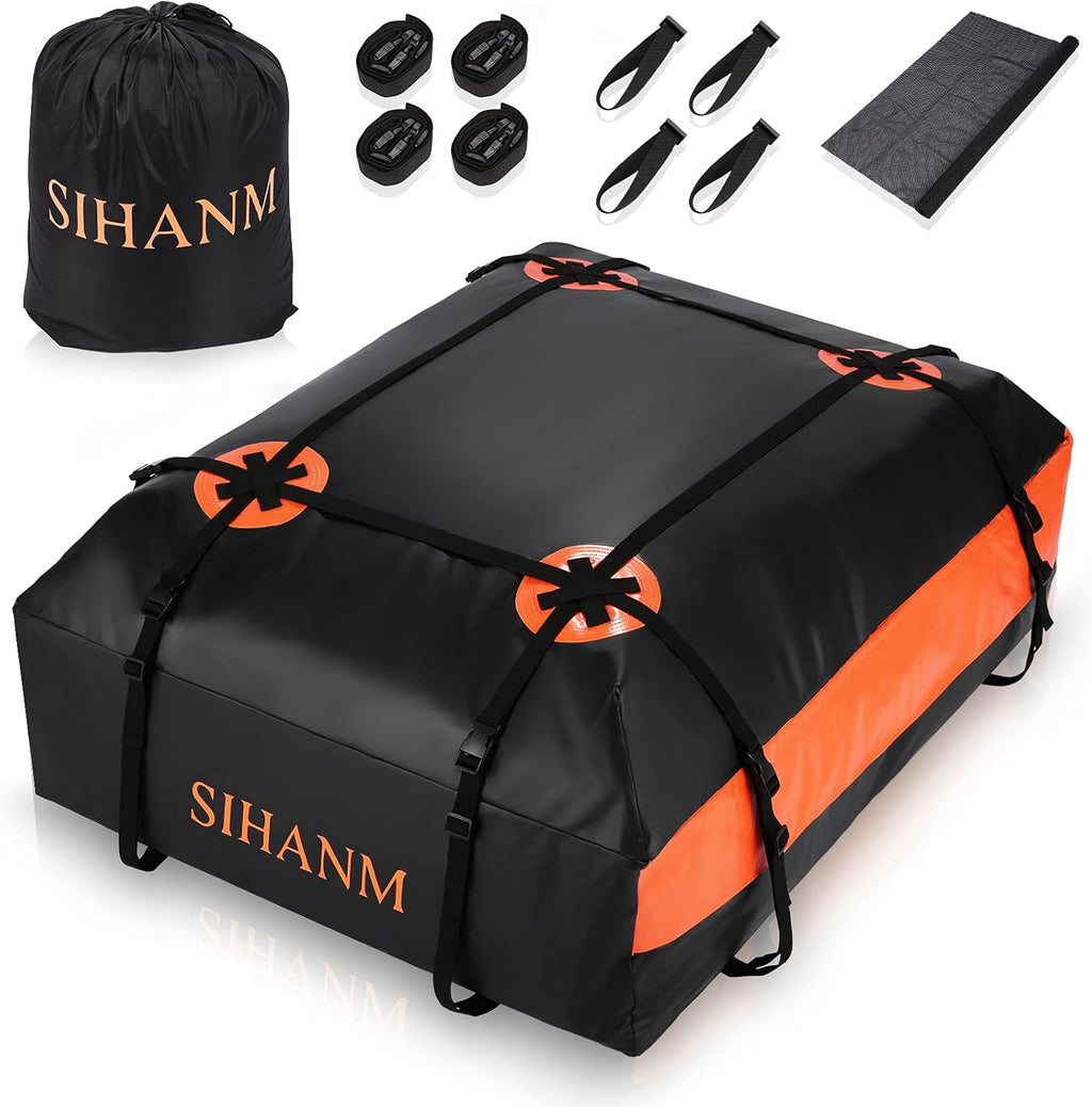 Heavy Duty Waterproof Roof Cargo Carrier with Anti-Slip Mat, 15Cu.ft. A539853