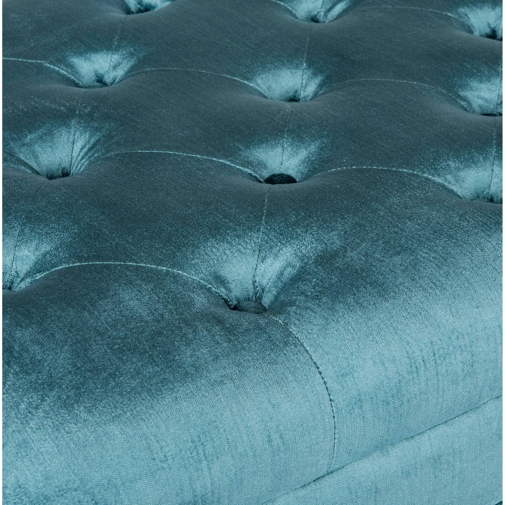 Cyan Tufted Bench R7167