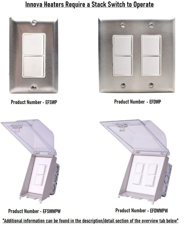 4000 Watt Electric Infrared Dual Element Wall Mount Heater O787768