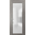 White Ash MDF Sliding Closet Doors with Frames O350396