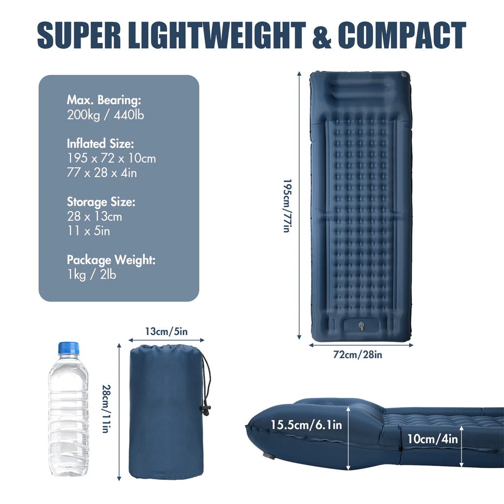 Inflatable Sleeping Pad 4 Inch Air Mattress D95979