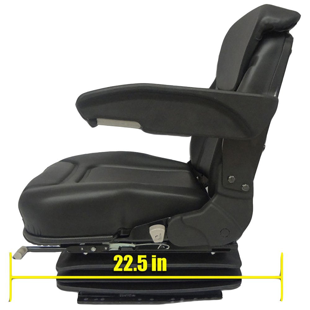 Black Vinyl Tractor Seat Assembly Kit G72504