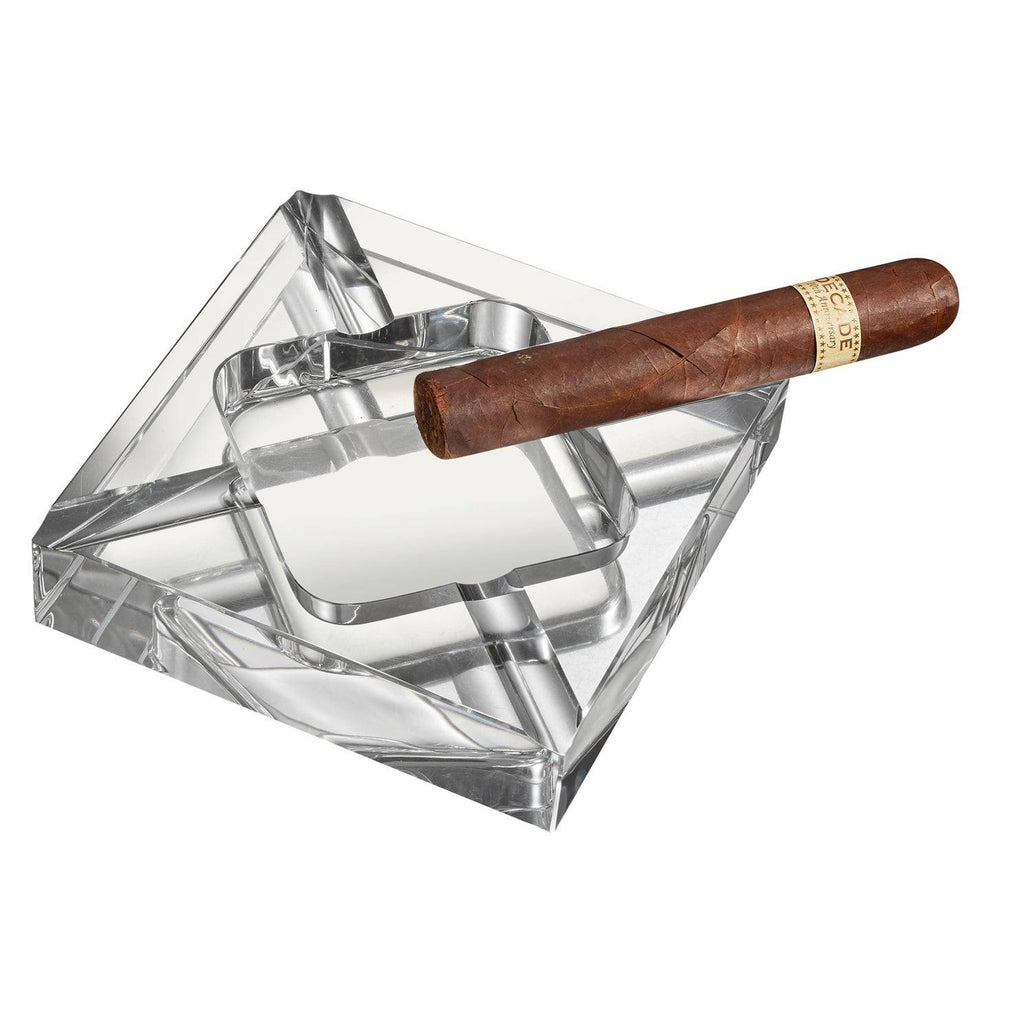 Square Crystal Cigar Ashtray D3720