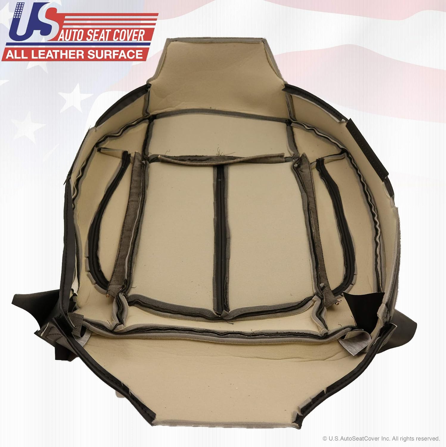 Black Leather Seat Cover P4848