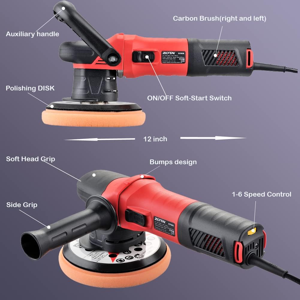 6 inch Dual Action Random Orbital Polisher V26544