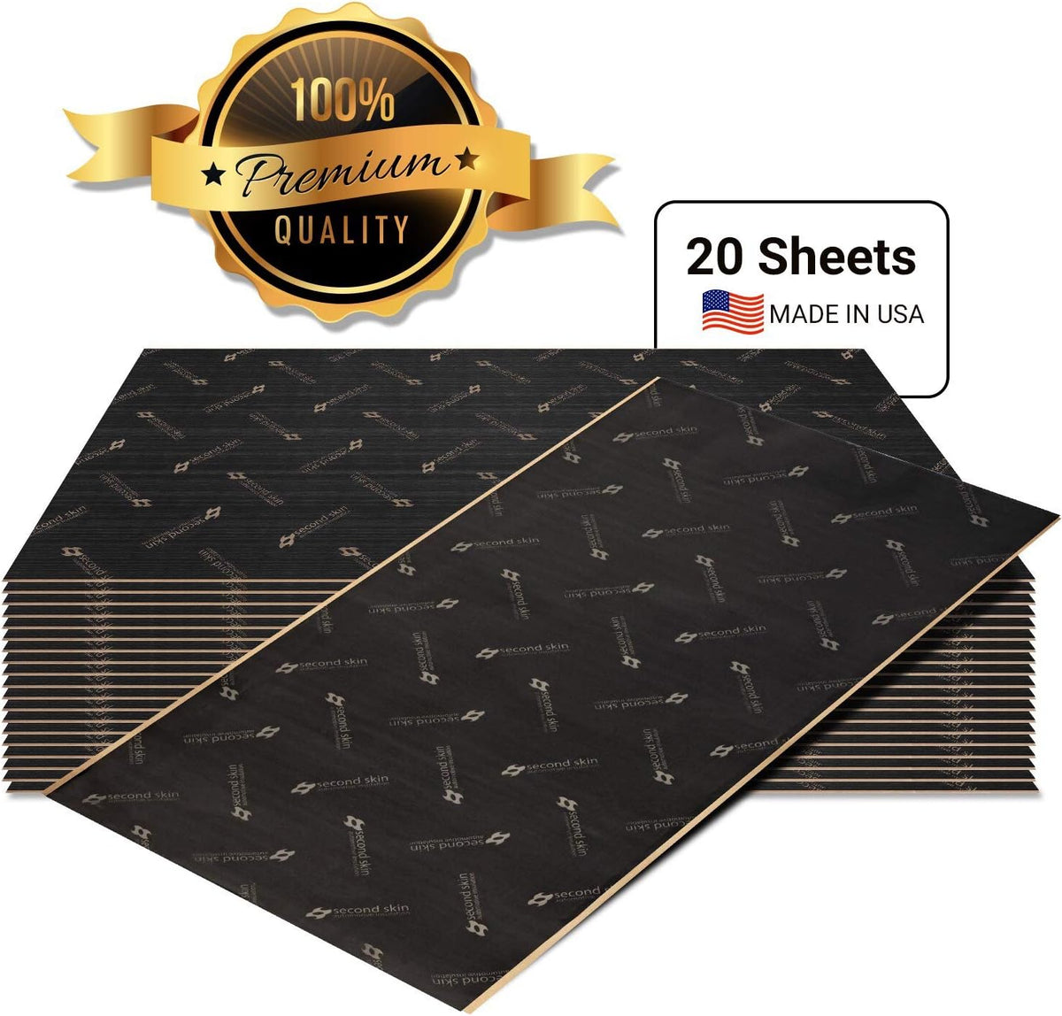 Butyl Rubber Car Sound Deadening Mat (1mm, 20 Sq Ft, 10 Sheets) S515774