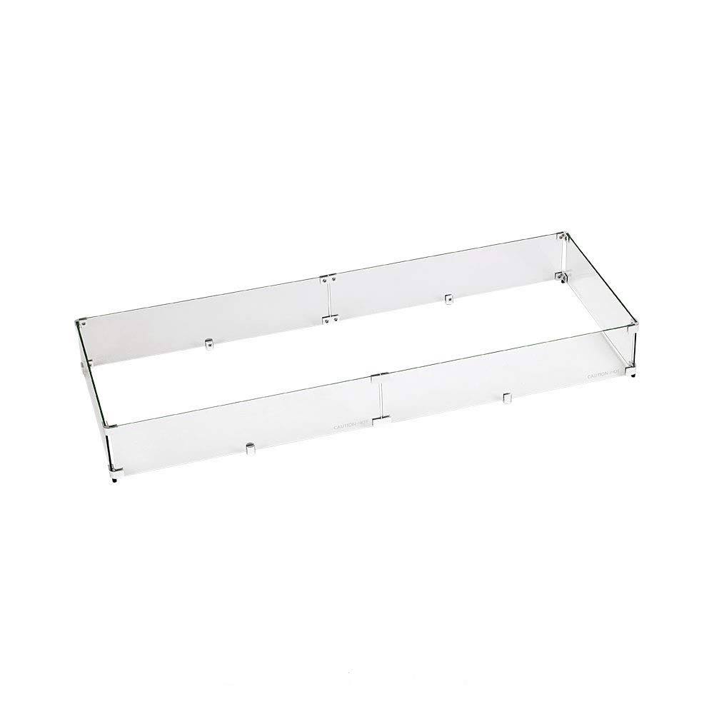 Tempered Glass Flame Guard for Drop-In Fire Pit Pan Z8516