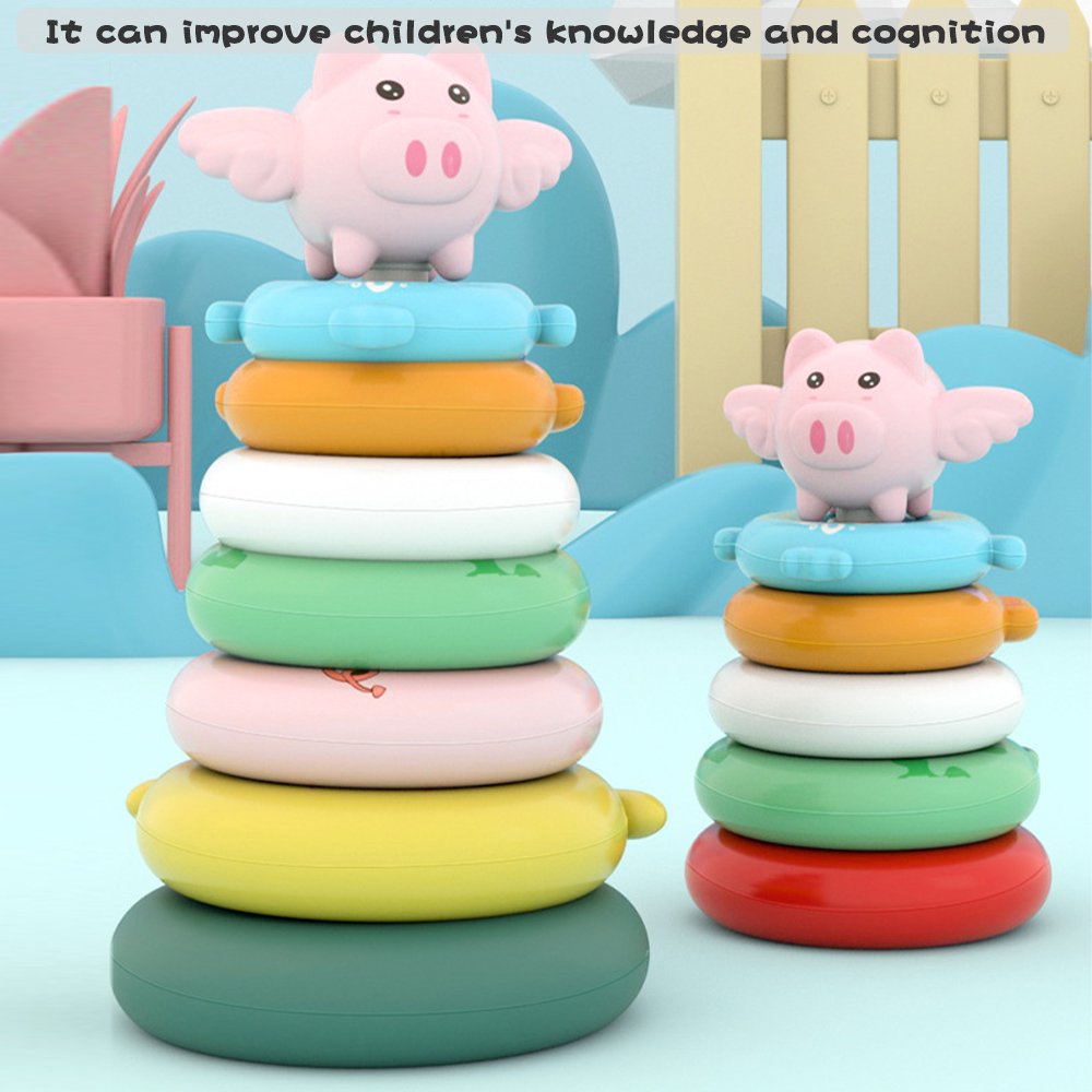 7 Pcs Soft Stacking Rings Toy V703