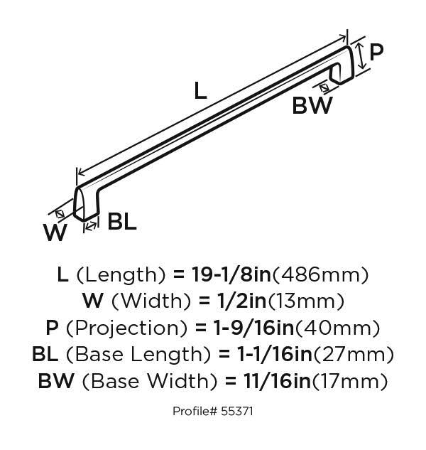 Satin Nickel Appliance Pull P158547