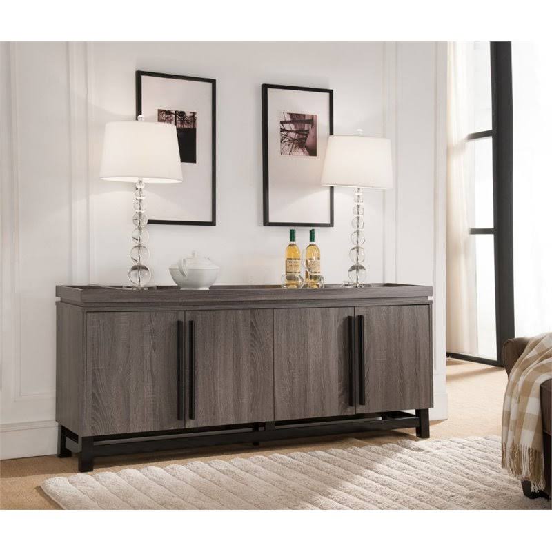 Distressed Gray Wood Buffet B483